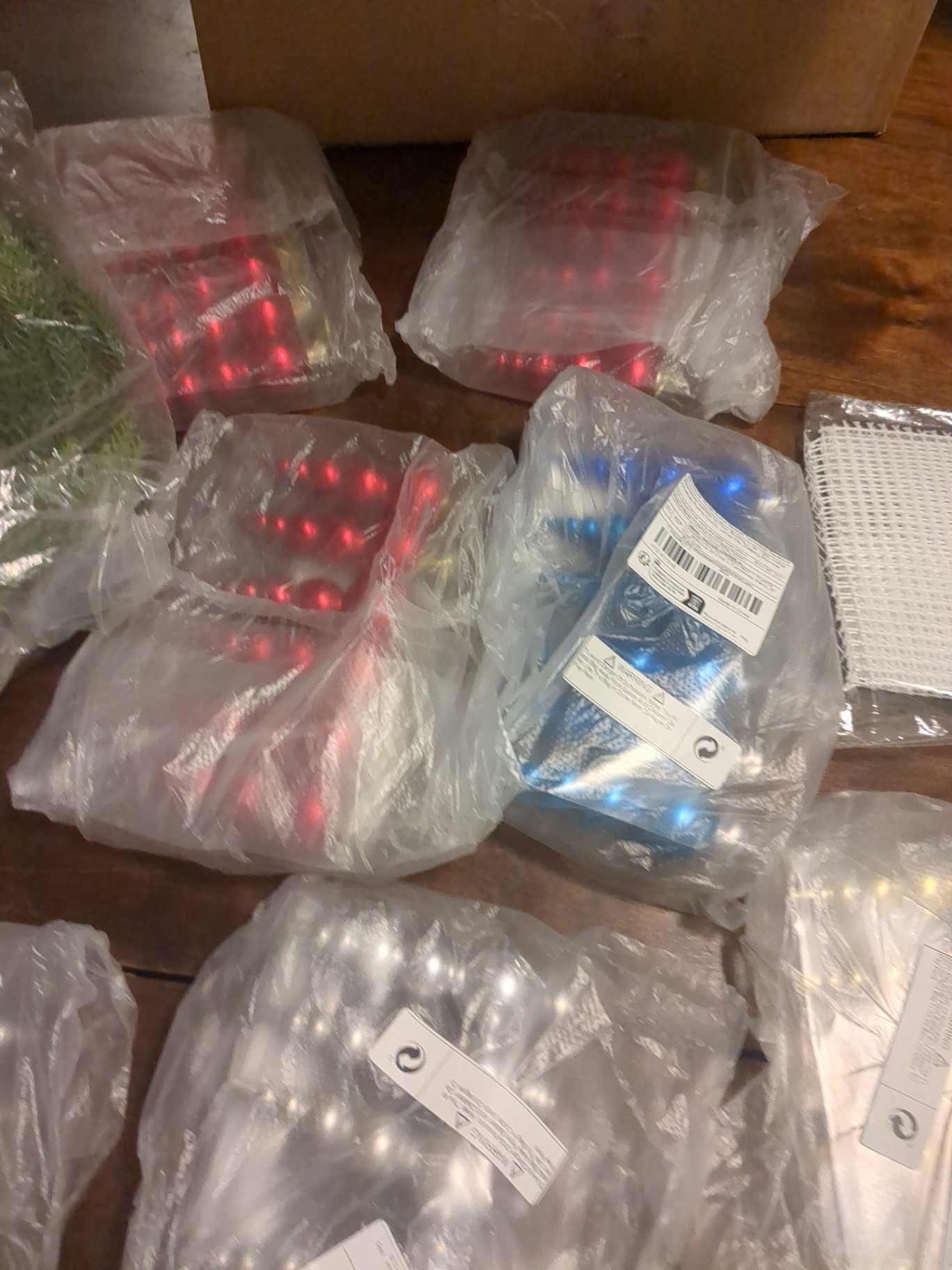 Christmas decorations and plastic green tree decorations  - image 6 of 10