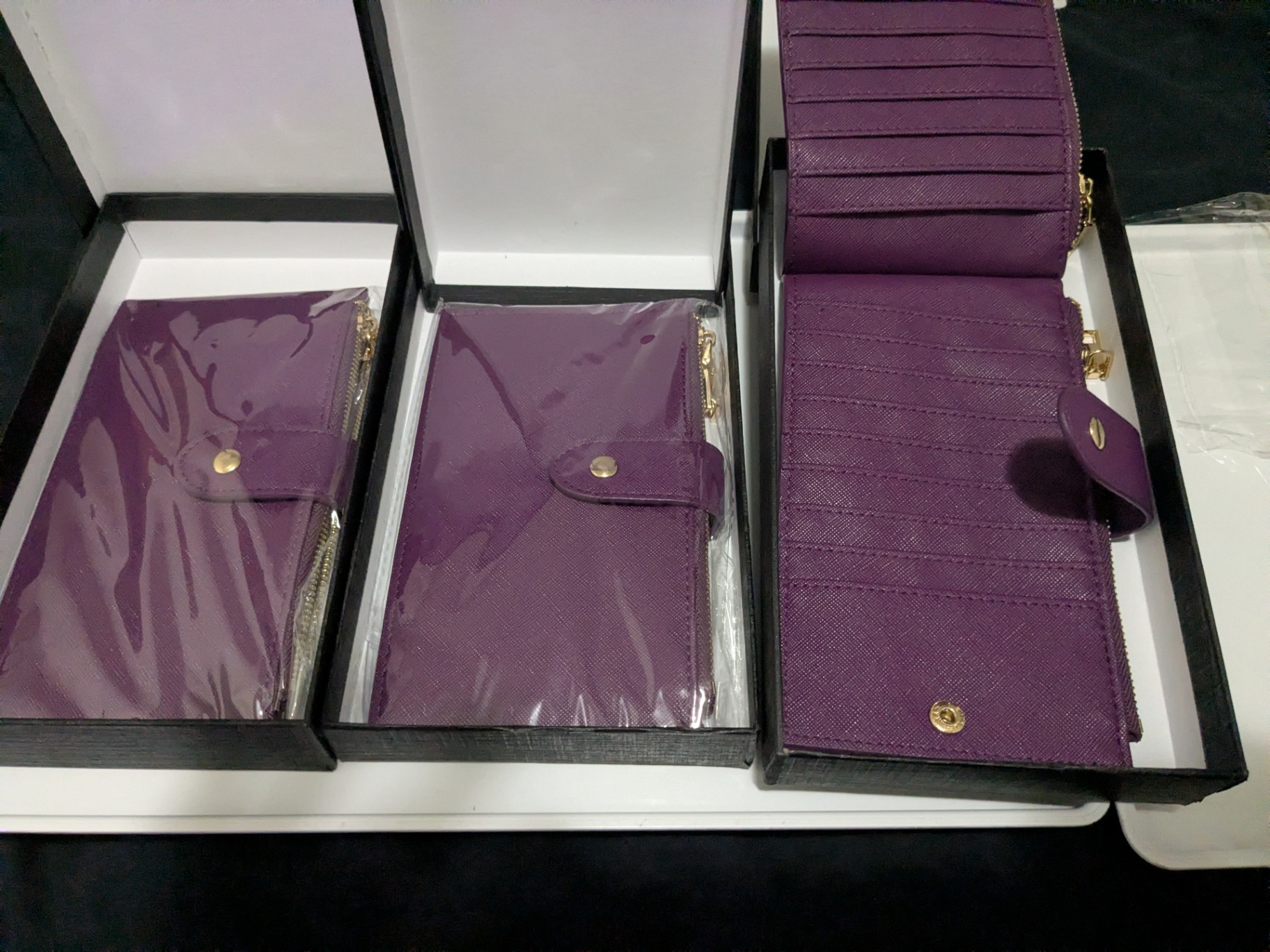 Lot of 3 Brand-New Women’s Wallets – Purple – Factory Sealed in Gift Boxes - image 5 of 7