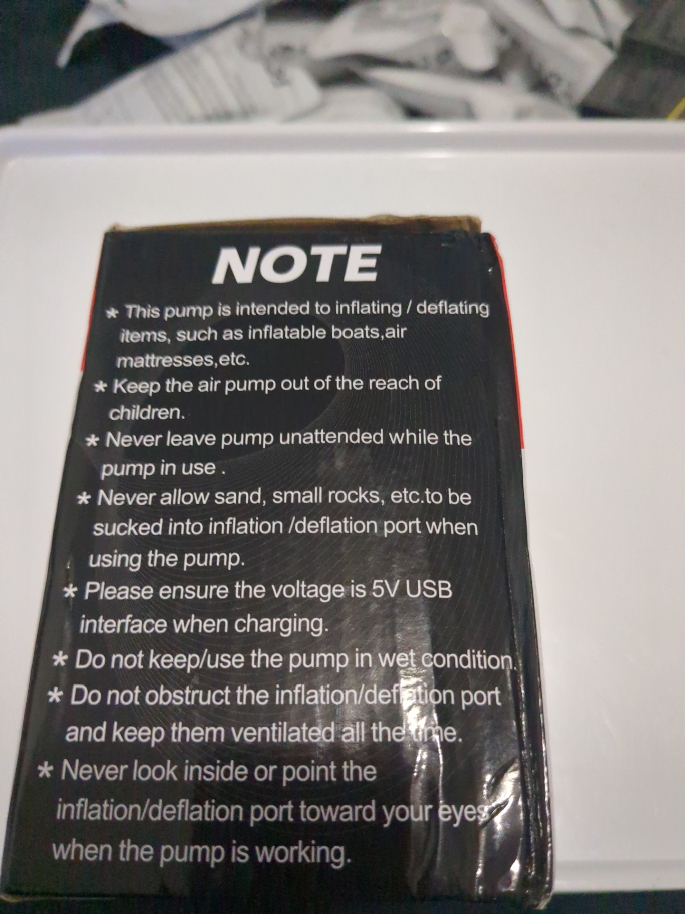 Rechargeable Electric Air Pump – Model LQ-168 (Brand New in Box) - image 3 of 3