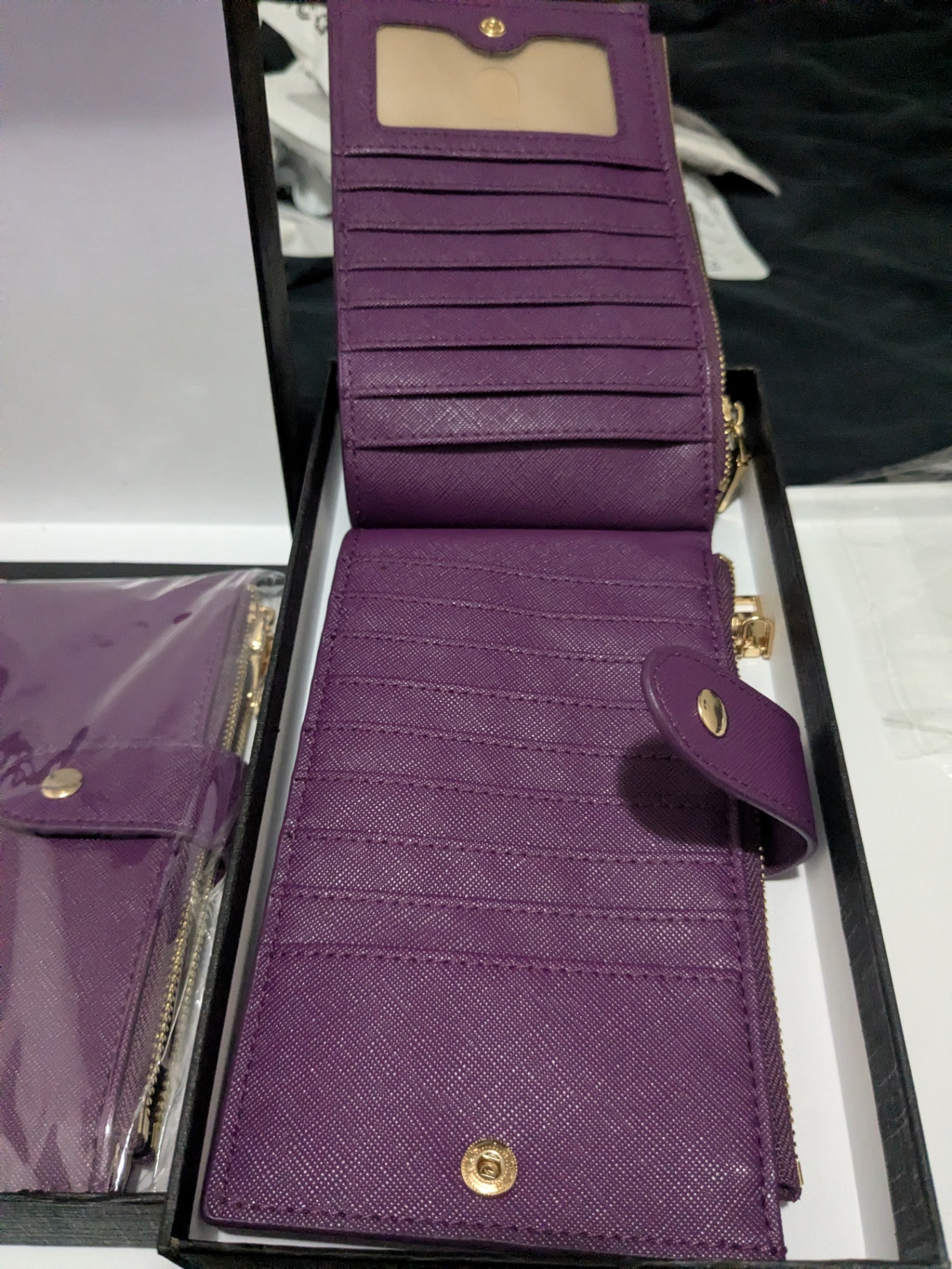 Lot of 3 Brand-New Women’s Wallets – Purple – Factory Sealed in Gift Boxes - image 1 of 7