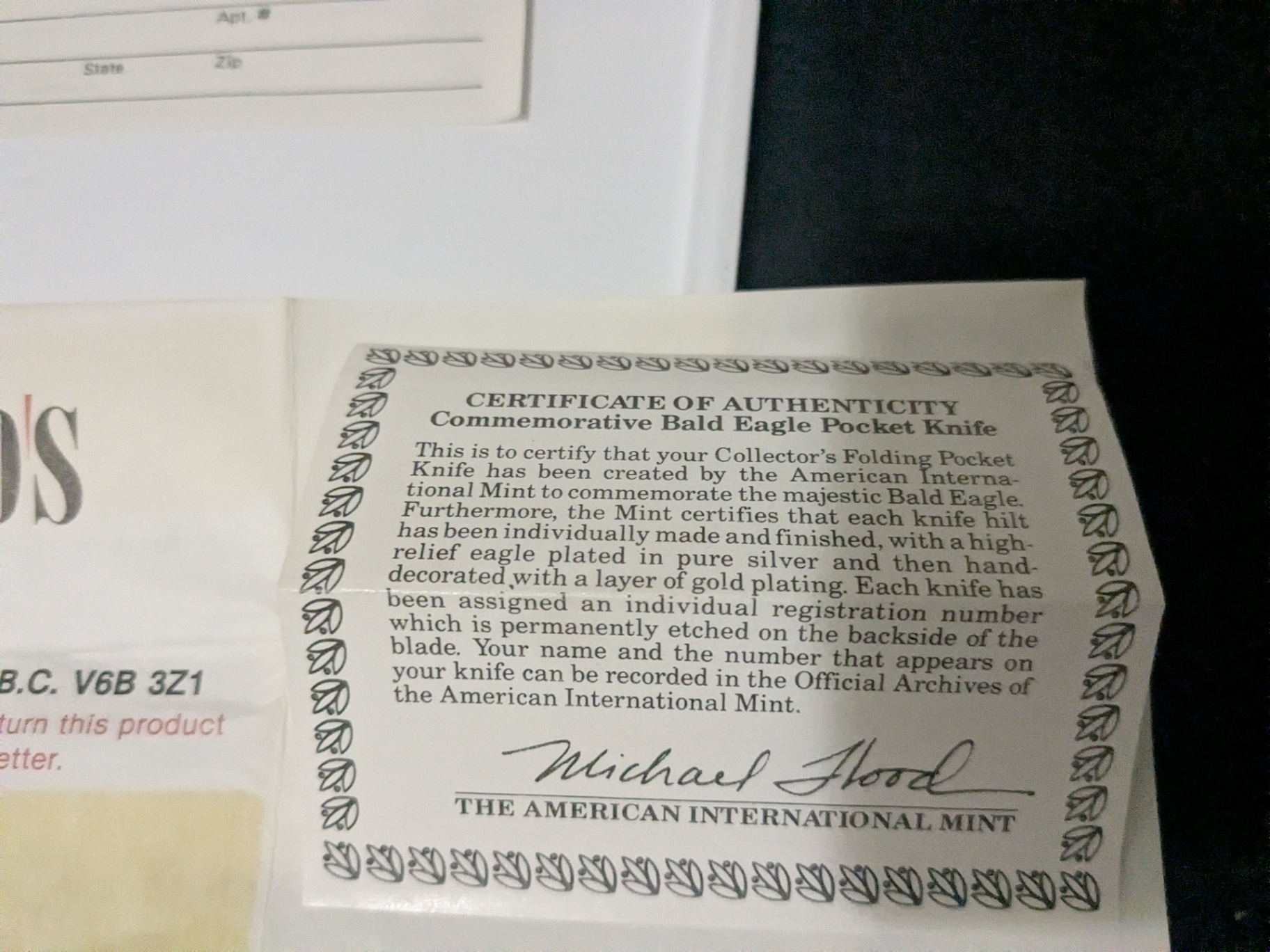 Mixed Outdoor & Collectible Lot – Knife, Flashlight, Tactical Bag, Replica Pistol Torch Lighter, Multi-Tools & Vintage Paperwork - image 6 of 12