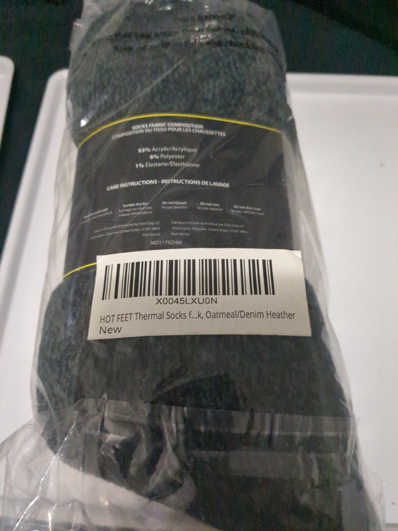 2-Pack Hot Feet Heavy Thermal Socks – Men’s Size 6 to 12.5 – Brand New & Sealed - image 3 of 4