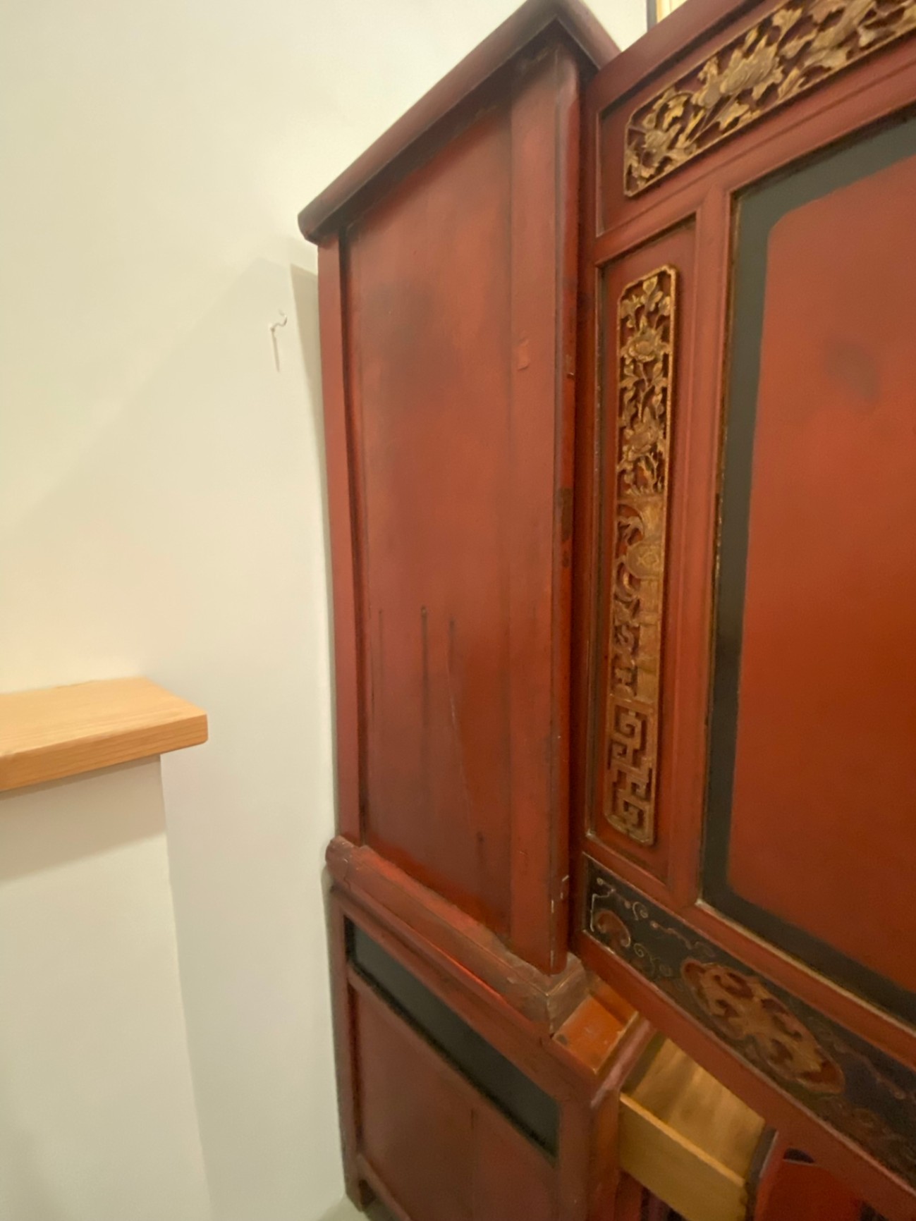 Chinese Red and Gold Lacquered Cabinet - image 5 of 12