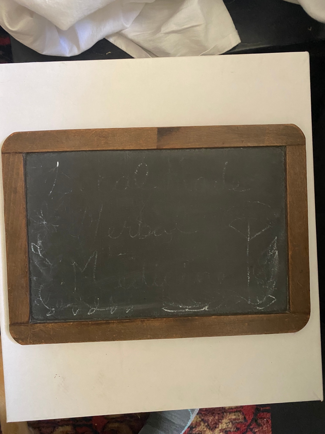 Antique Slate Chalk Board - image 2 of 2