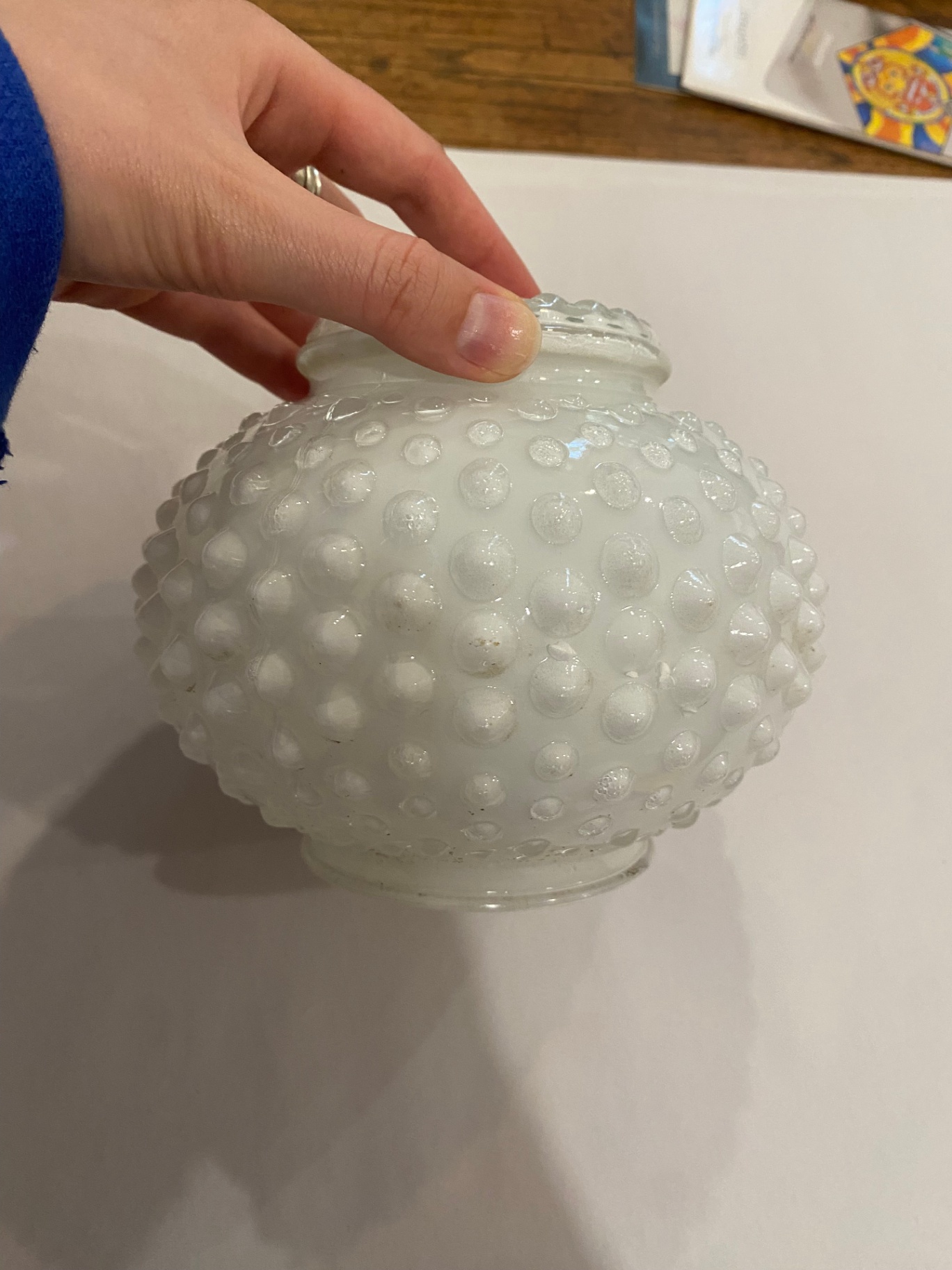Vintage Hobnail Milk Glass Light  - image 1 of 3