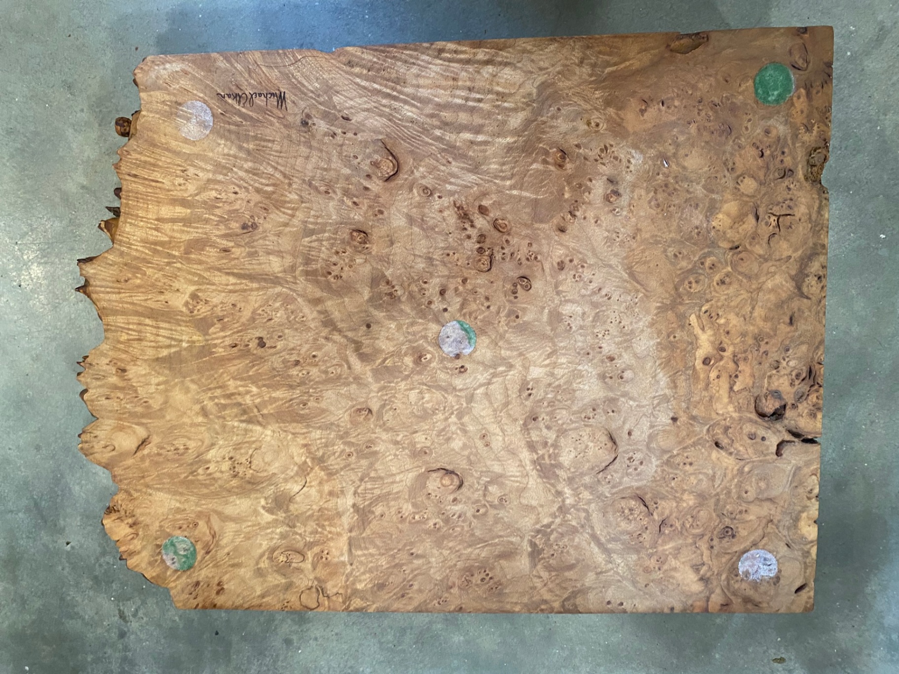 Burl Wood Box by Michael Elkan w Signature  - image 4 of 5
