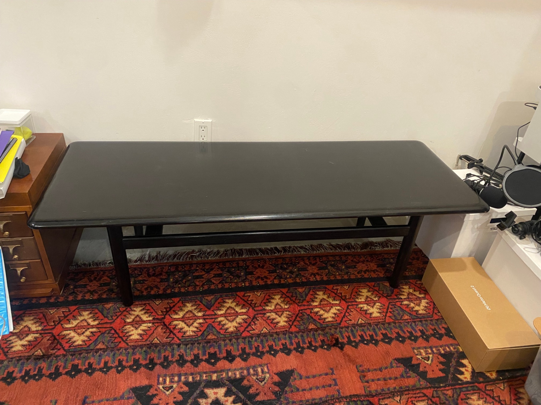 Danish Ebonized Teak Table - image 1 of 2