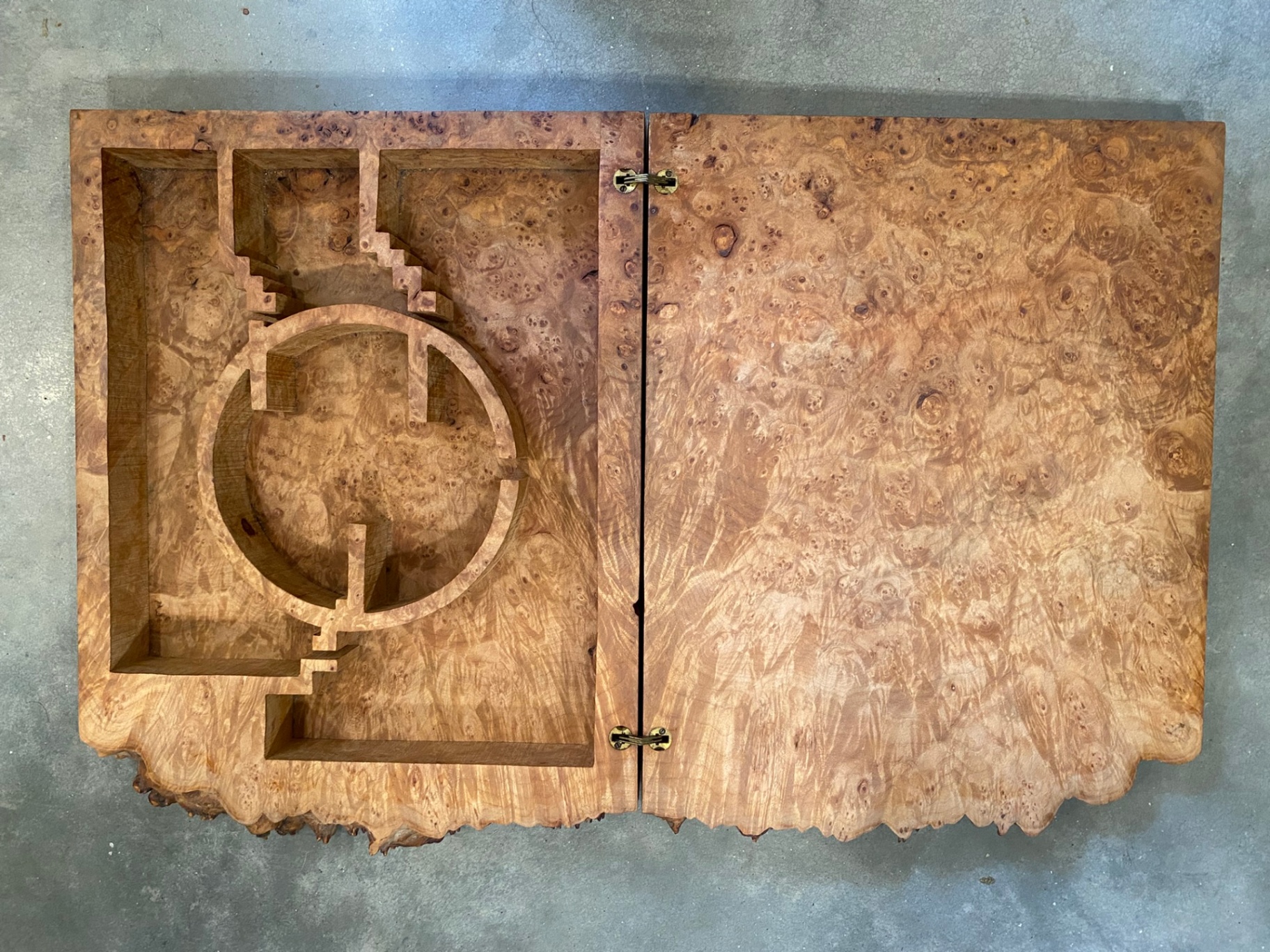 Burl Wood Box by Michael Elkan w Signature  - image 2 of 5