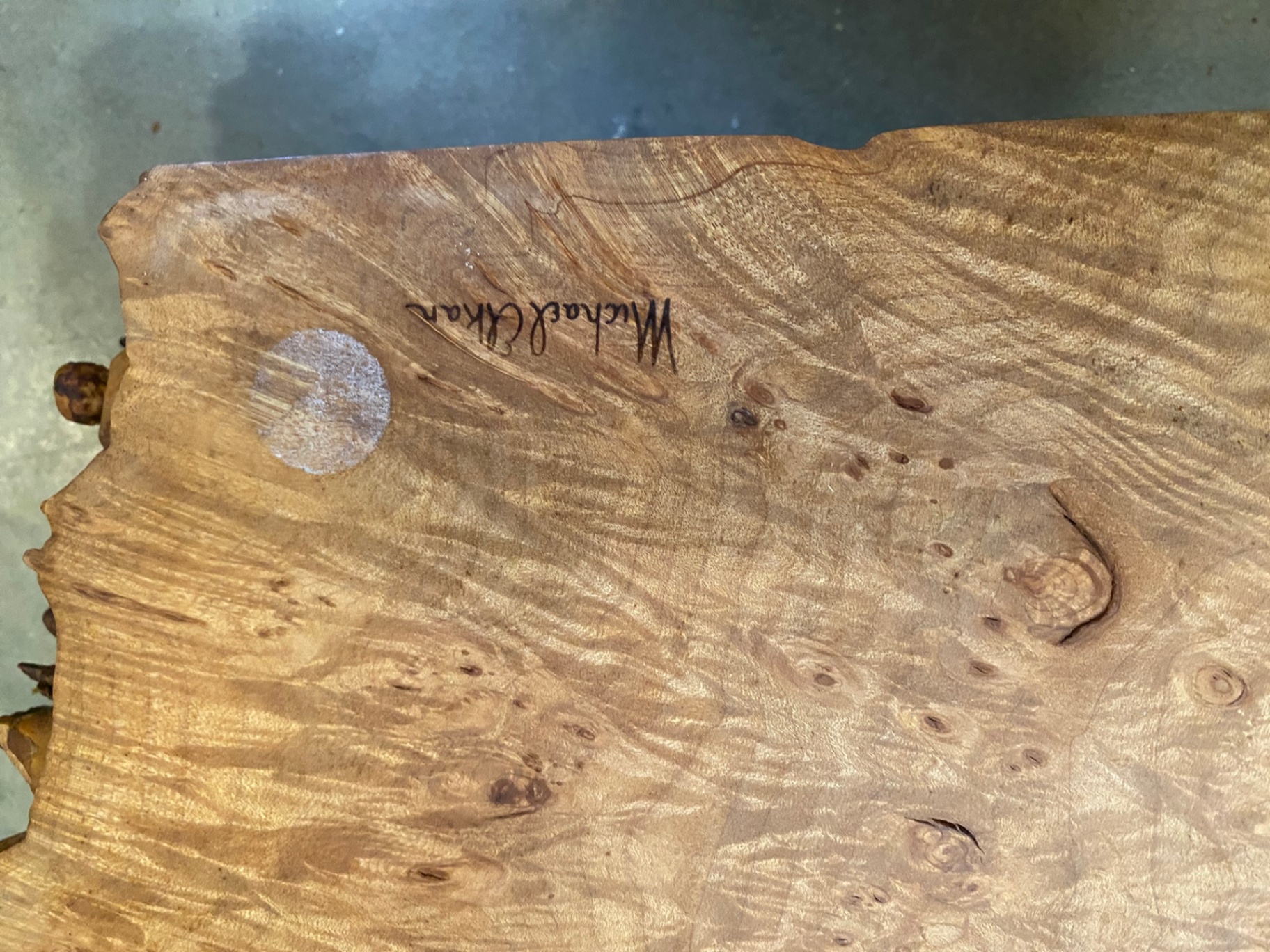 Burl Wood Box by Michael Elkan w Signature  - image 5 of 5