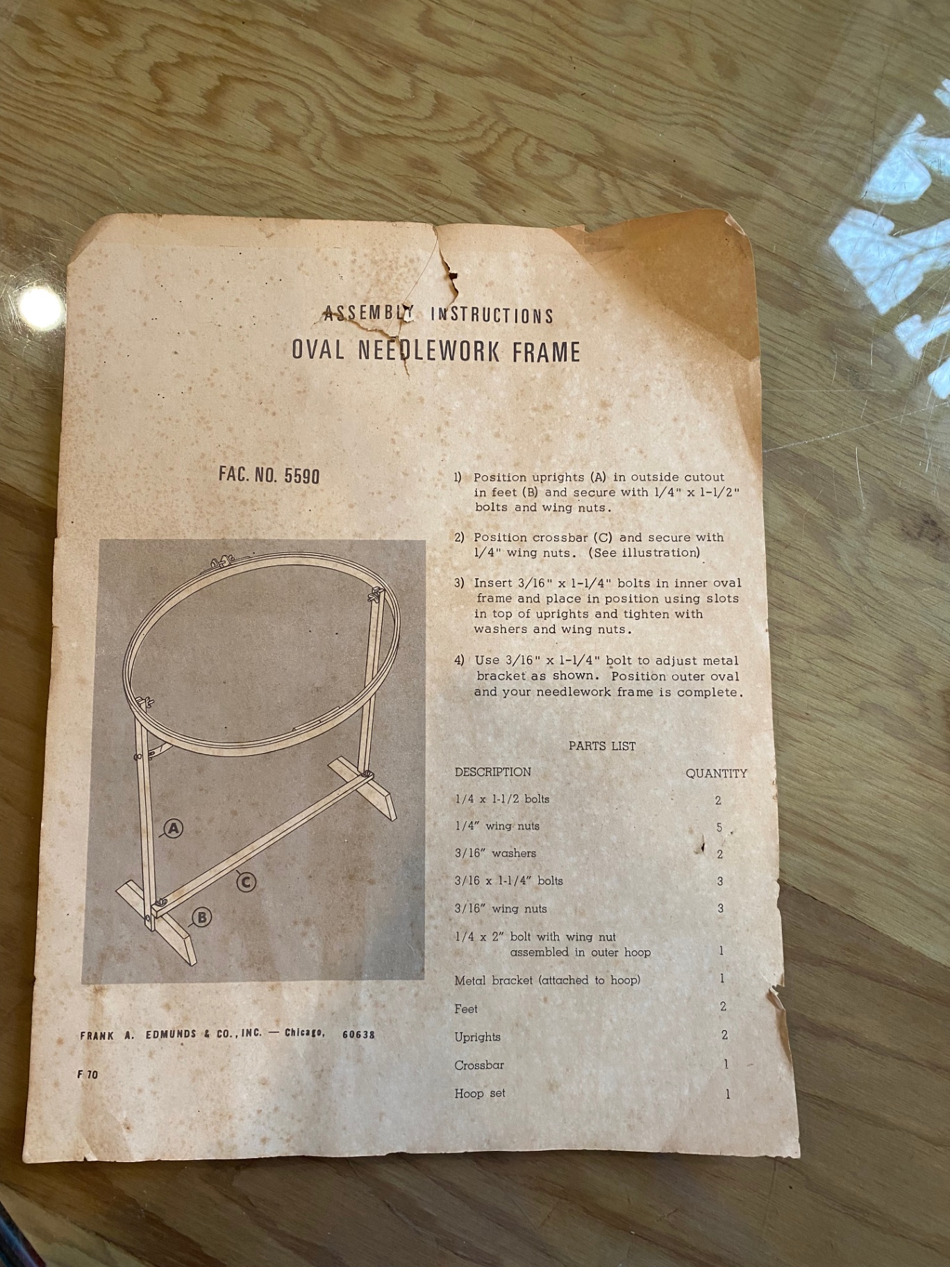 Vintage Needlework Frame  - image 2 of 2