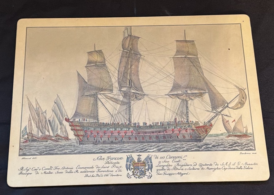 Set of Six Vintage Ship Illustration Placemats - image 9 of 9