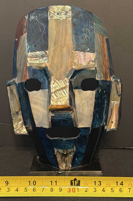 Glass Serving Plate, Wooden Bowl, Ceramic Dish, and Decorative Mask - image 6 of 7