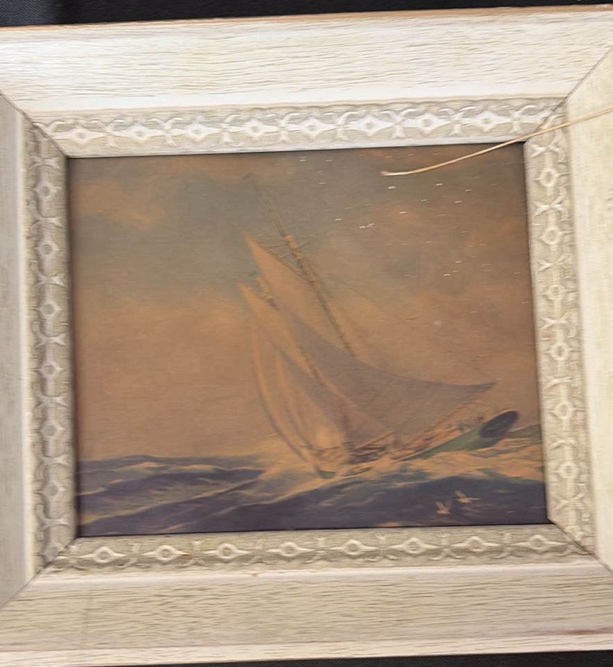 Two Sailboat Paintings with Sea Ray Emblem - image 3 of 4