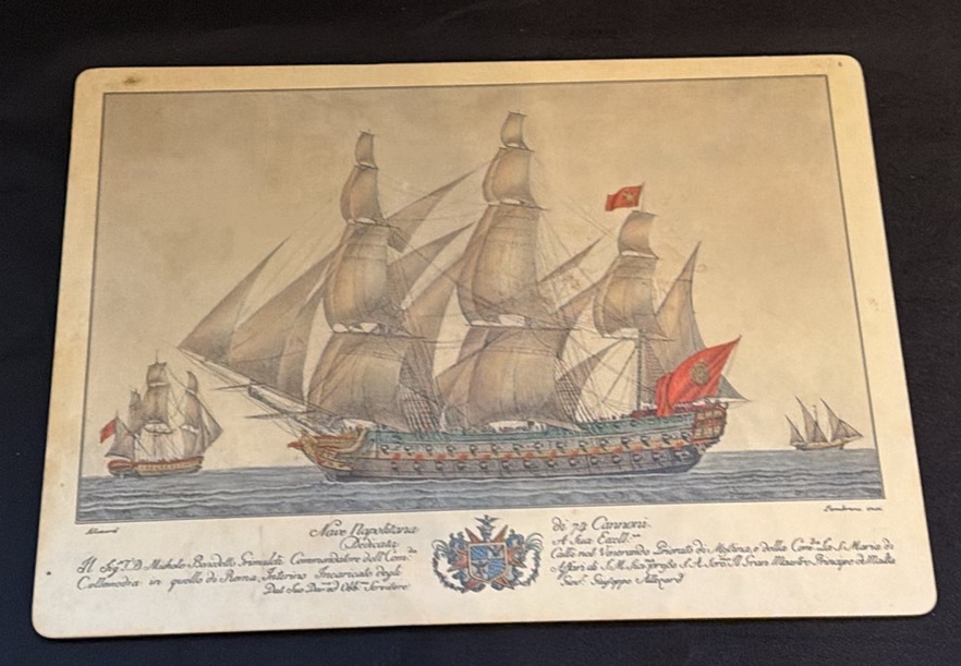 Set of Six Vintage Ship Illustration Placemats - image 4 of 9