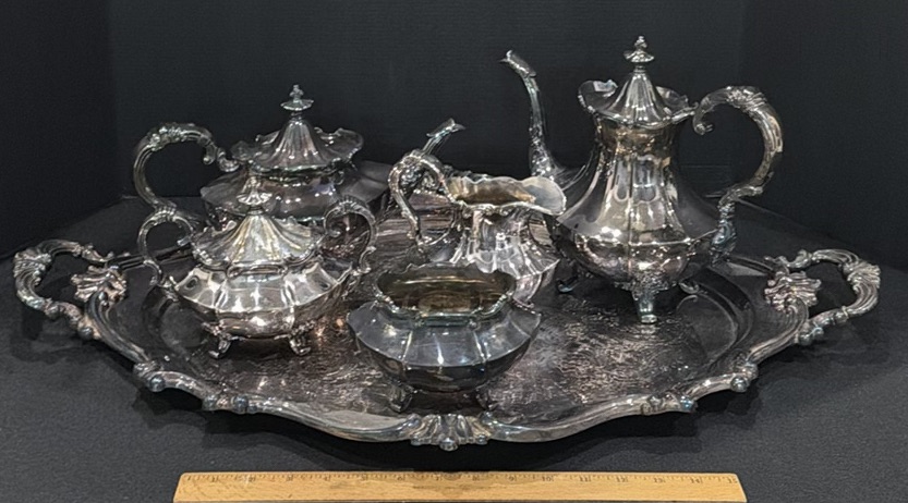 Silver-plated Tea and Coffee Service Set with Tray - image 1 of 5