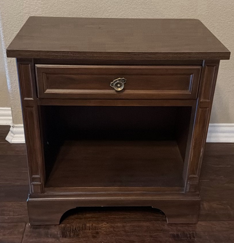Wooden Nightstand with Drawer and Open Shelf - image 1 of 5