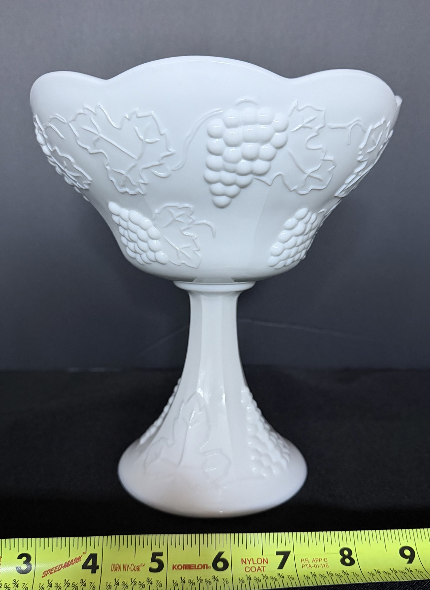 White Milk Glass Pedestal Bowl and Covered Dish - image 5 of 6