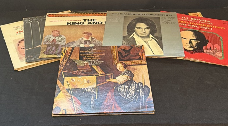 Assorted Vinyl Record Albums Including Neil Diamond and The King and I - image 1 of 6
