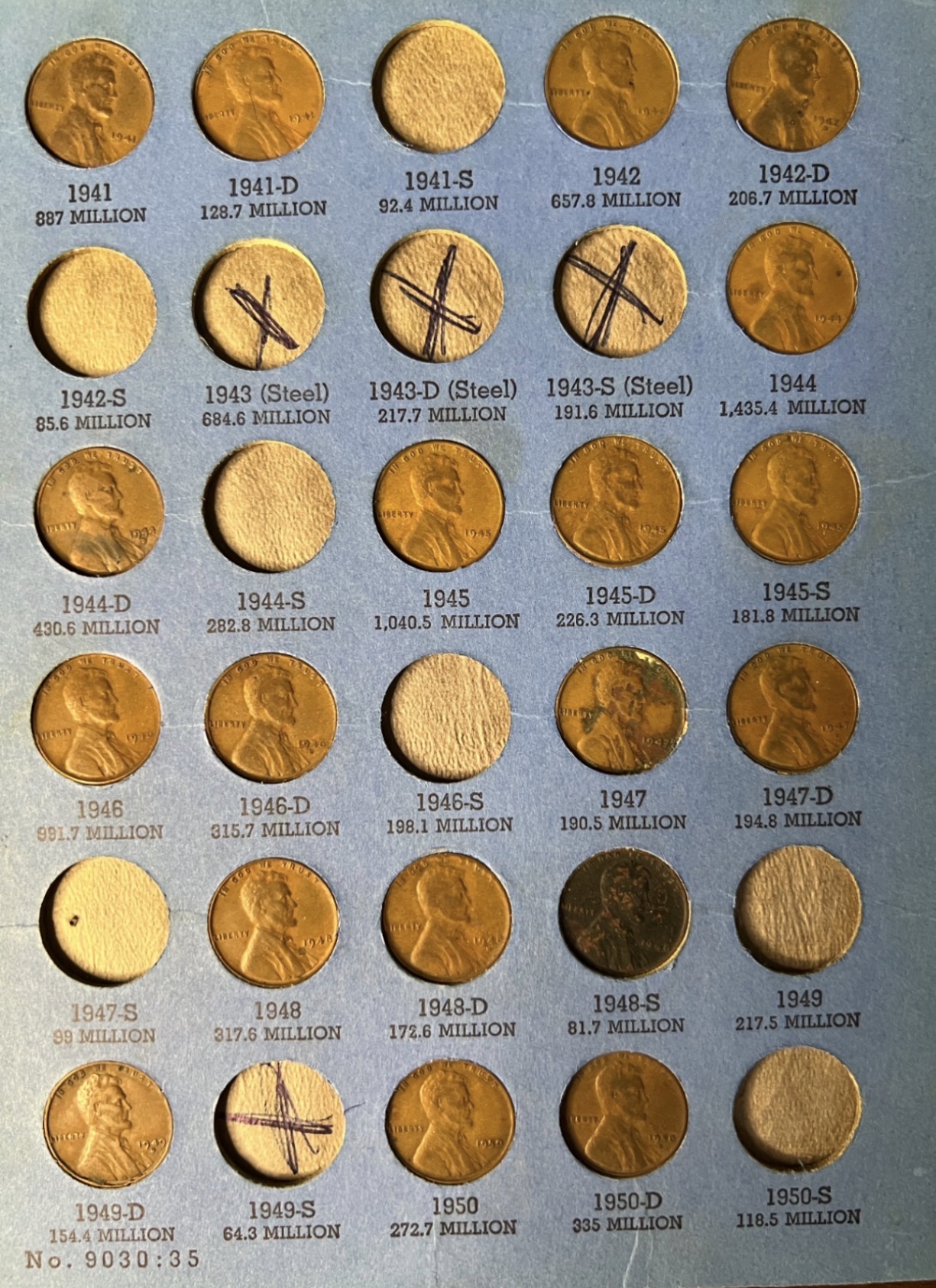 Lincoln Head Cent Collection Starting 1941 Coin Folder with Pennies - image 4 of 6