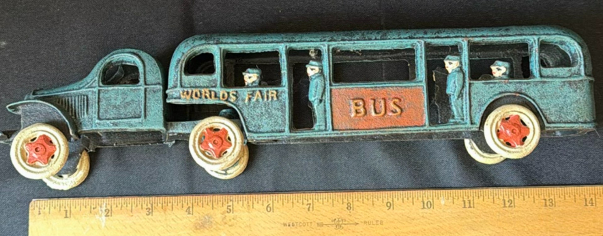 Vintage Kenton Hardware Cast Iron Bus from Word's Fair - image 4 of 4