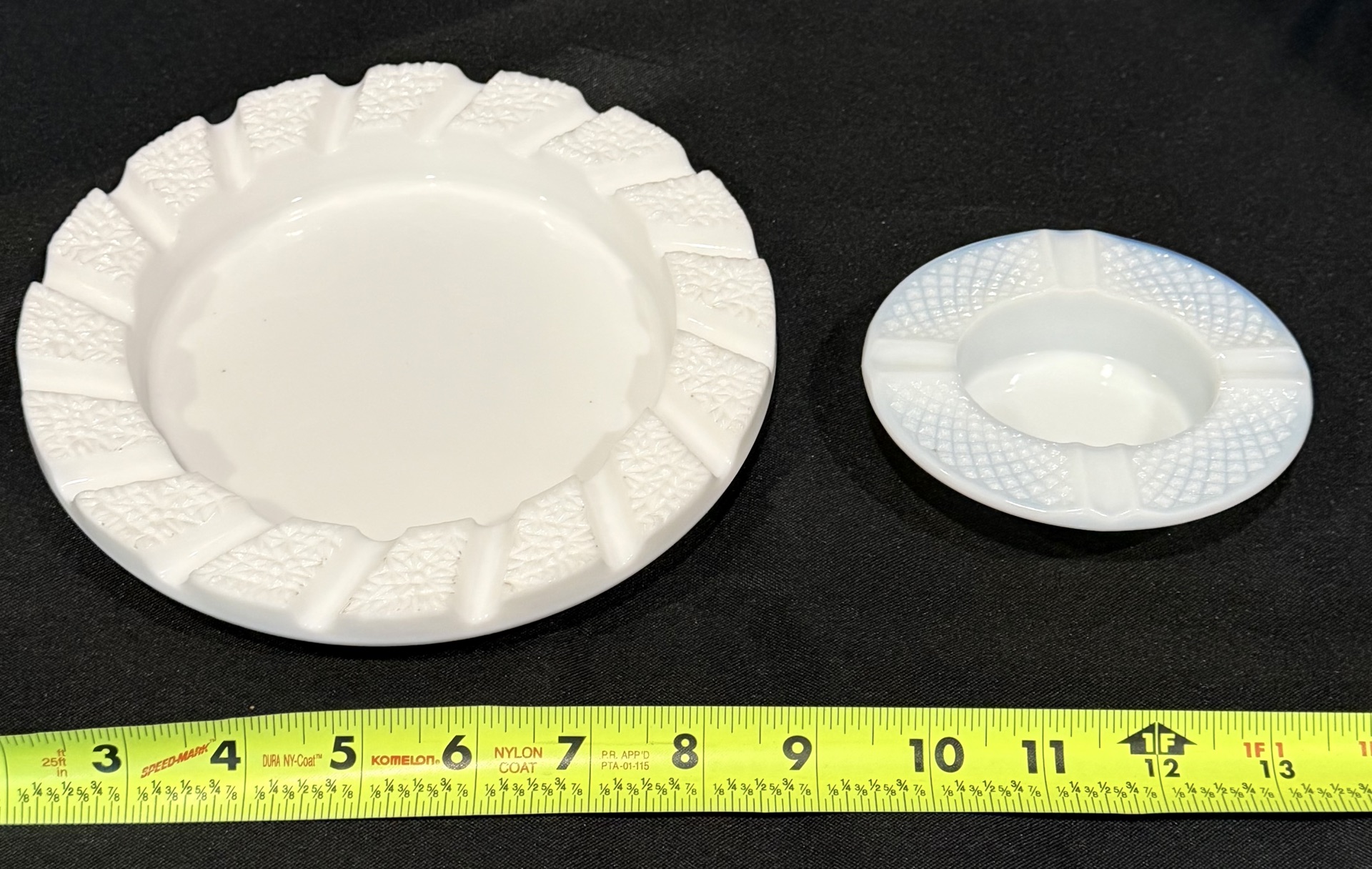 White Milk Glass Ashtrays - image 1 of 6