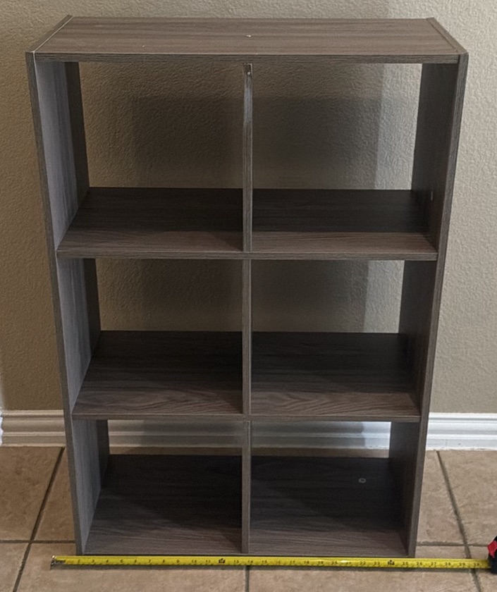 Six-Cube Woodgrain Storage Shelf - image 1 of 5