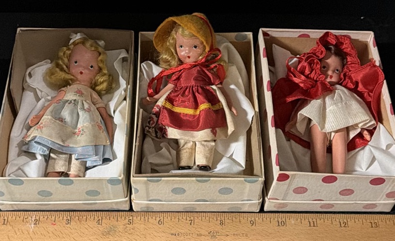 1930s Three Storybook-Themed Dolls in Boxes - image 1 of 5