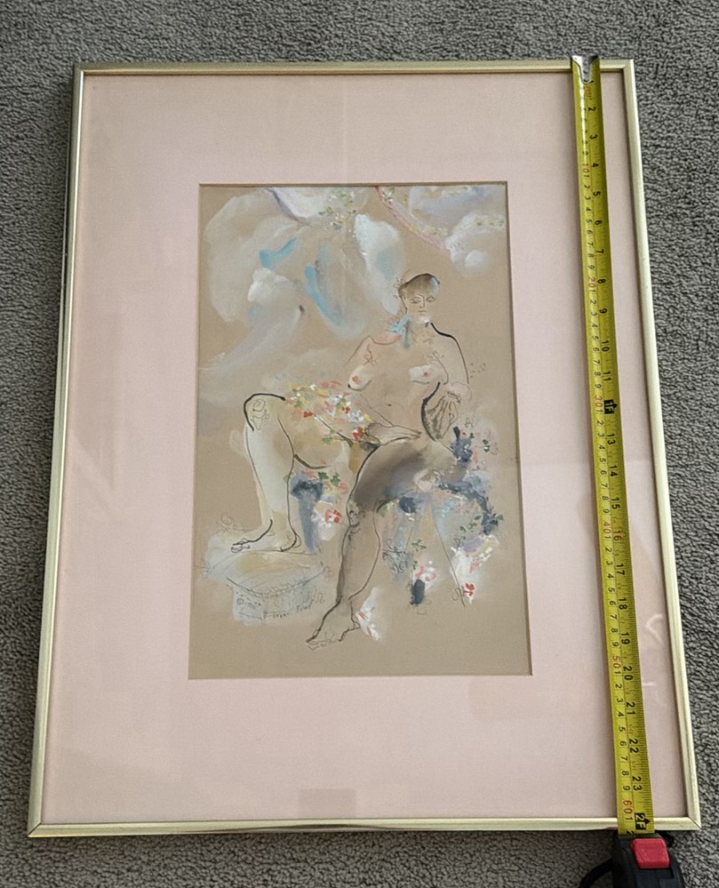 Two Framed Figurative Art Prints - image 2 of 3