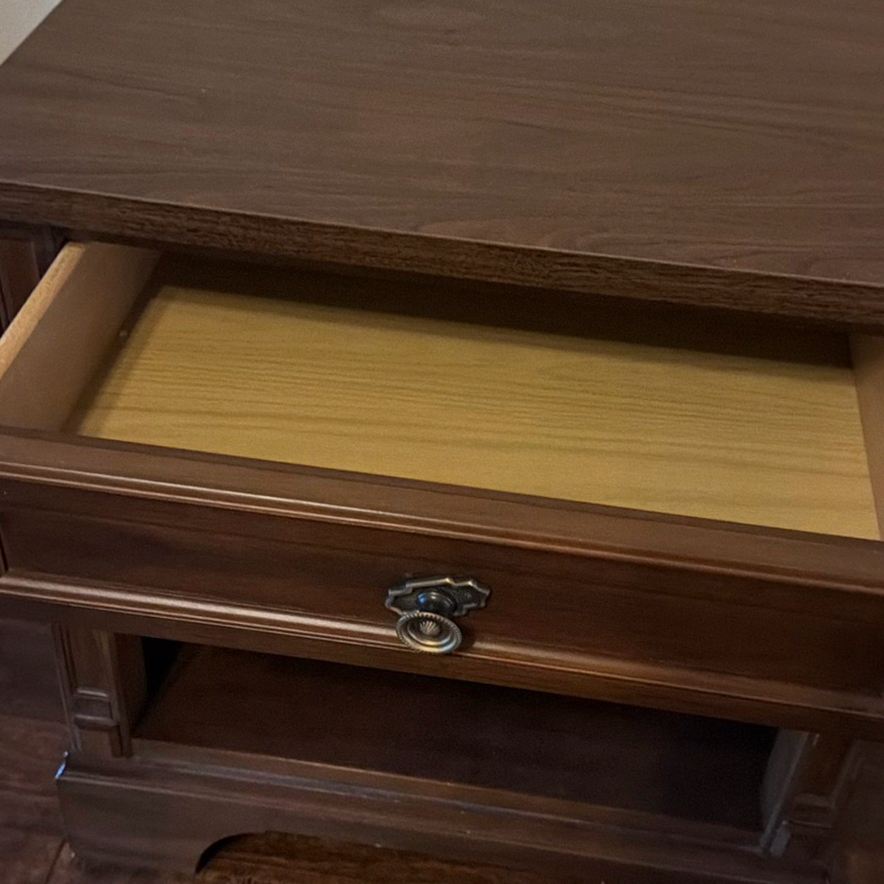 Wooden Nightstand with Drawer and Open Shelf - image 4 of 5