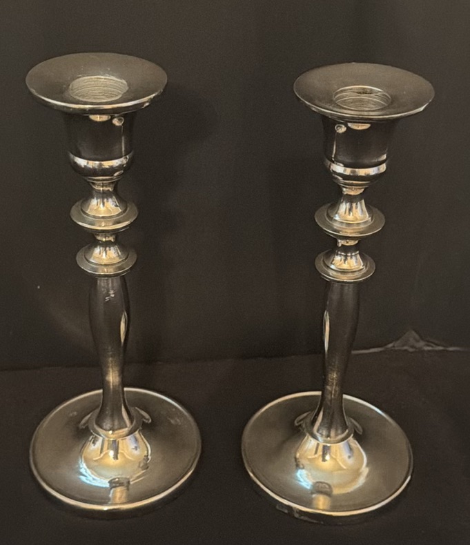 Framed Floral Artwork, Pair of Candlesticks, and Floral Saucepan - image 3 of 5