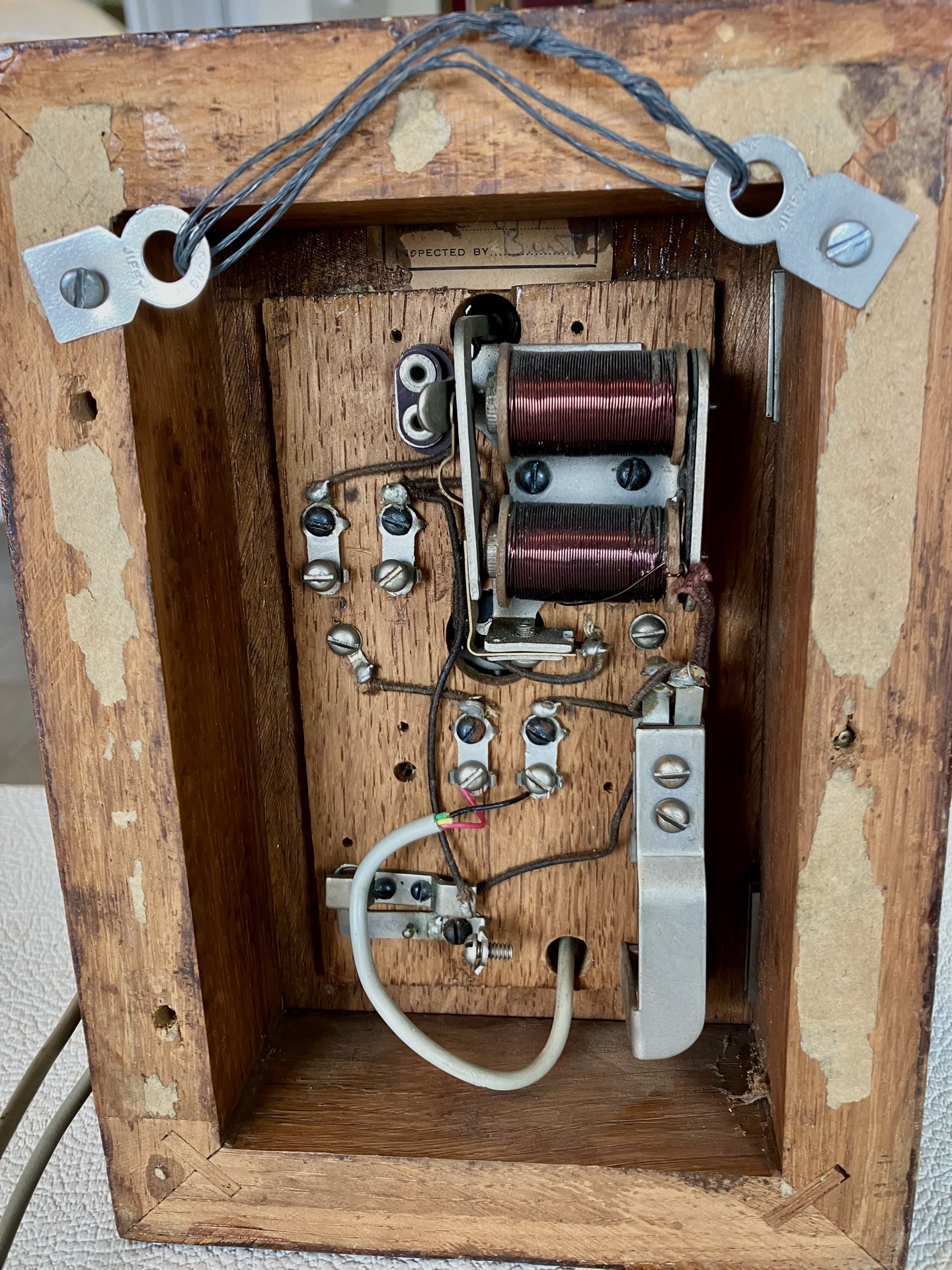 Antique Wooden Wall Telephone with External Earpiece - image 2 of 3