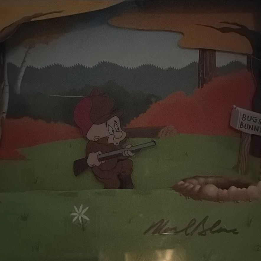Framed Looney Tunes Bugs Bunny and Elmer Fudd Animated Animation Artwork - image 2 of 4