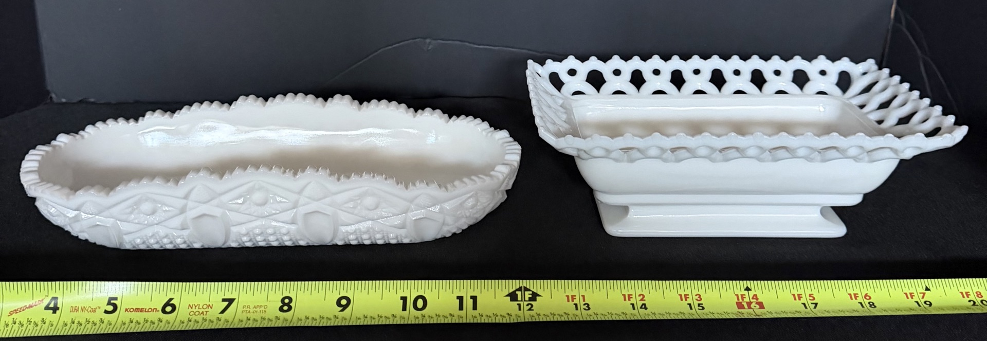 Two White Milk Glass Decorative Dishes - image 1 of 5