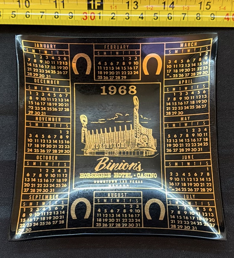 Binion's Horseshoe Club Las Vegas Glass Calendar Dishes - image 2 of 6