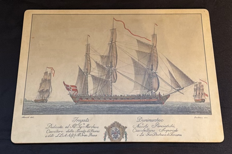 Set of Six Vintage Ship Illustration Placemats - image 6 of 9