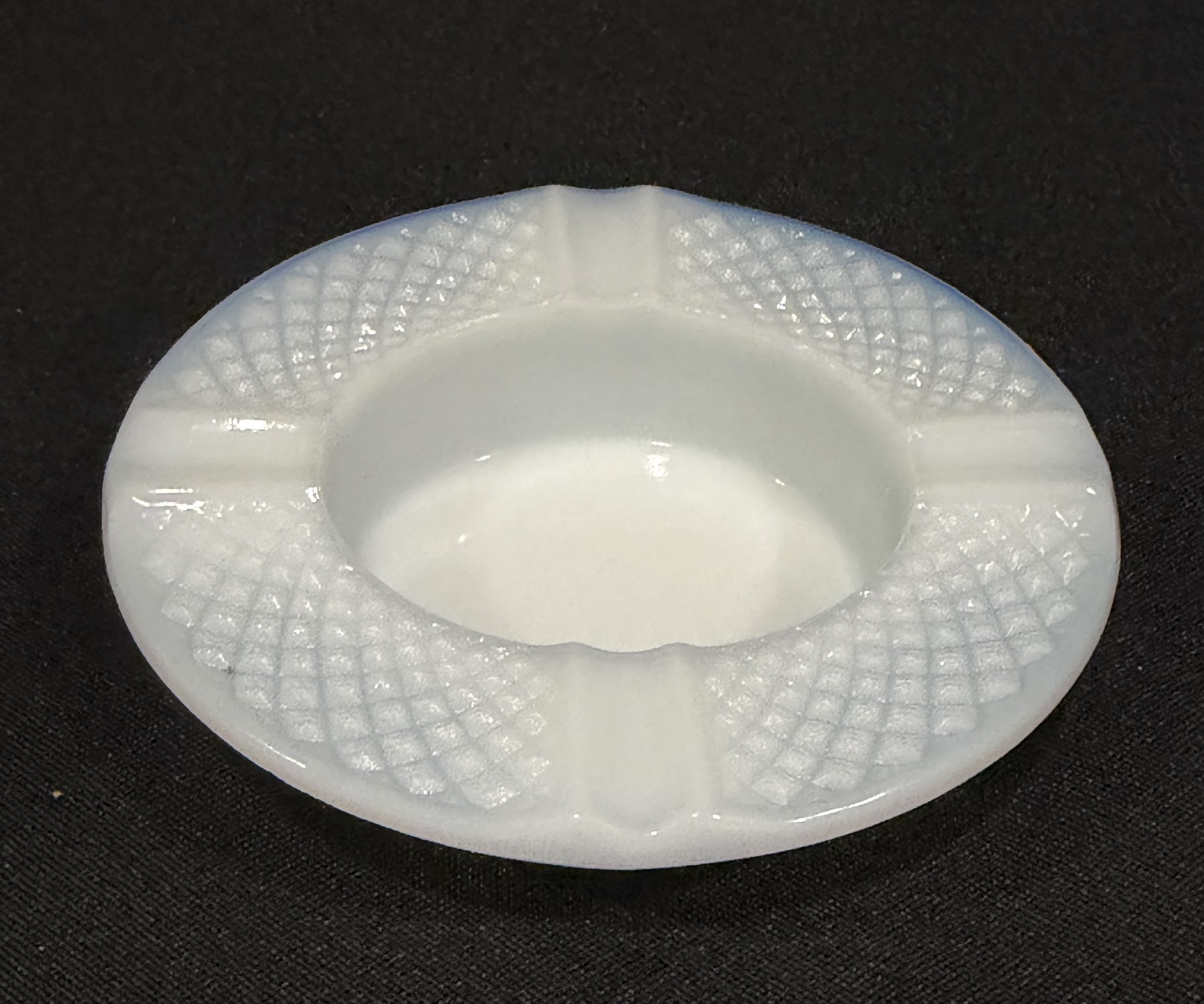 White Milk Glass Ashtrays - image 5 of 6