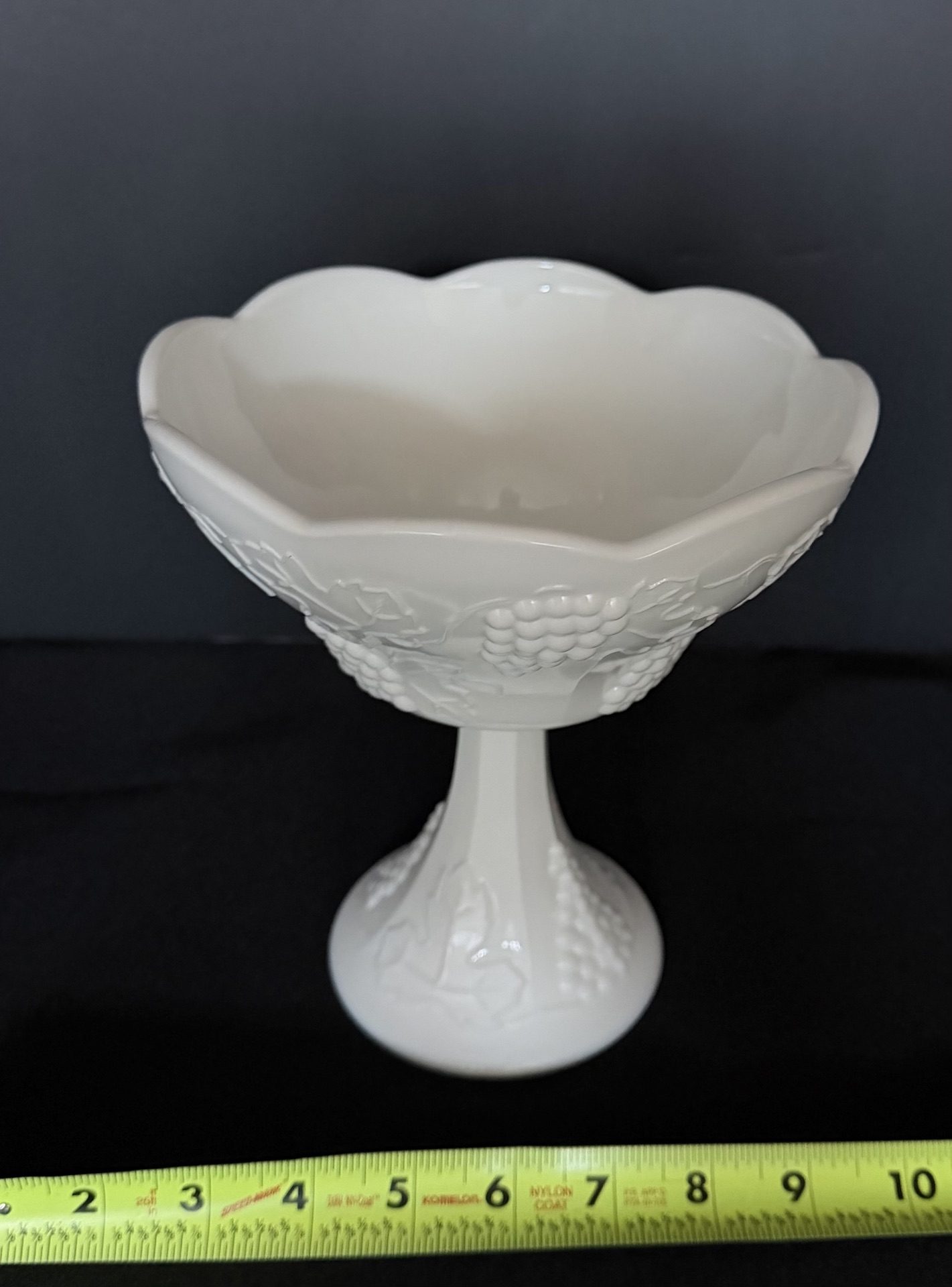 White Milk Glass Pedestal Bowl and Covered Dish - image 6 of 6