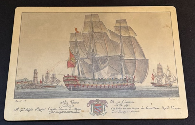 Set of Six Vintage Ship Illustration Placemats - image 5 of 9
