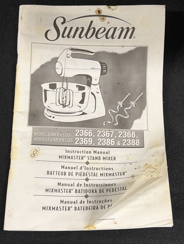 Sunbeam Mixmaster Stand Mixer with Bowl and Attachments - image 3 of 3