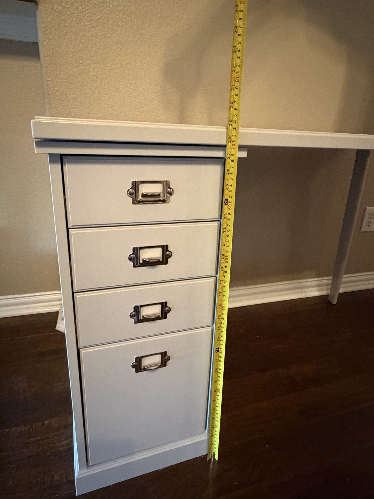 White Desk with Storage Drawers - image 3 of 5