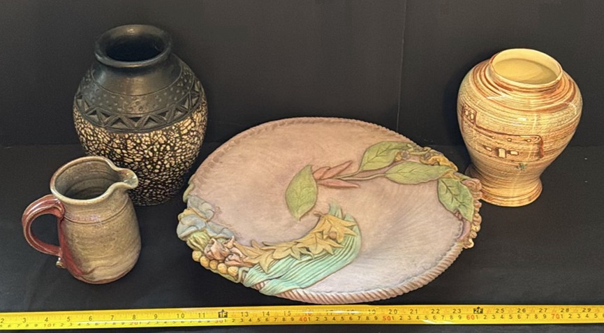 Ceramic Vases, Pitcher, and Decorative Platter - image 1 of 6