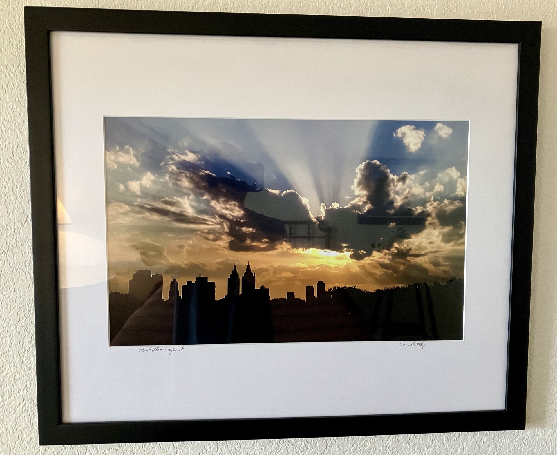 Framed City Skyline Sunset Photograph - image 1 of 1
