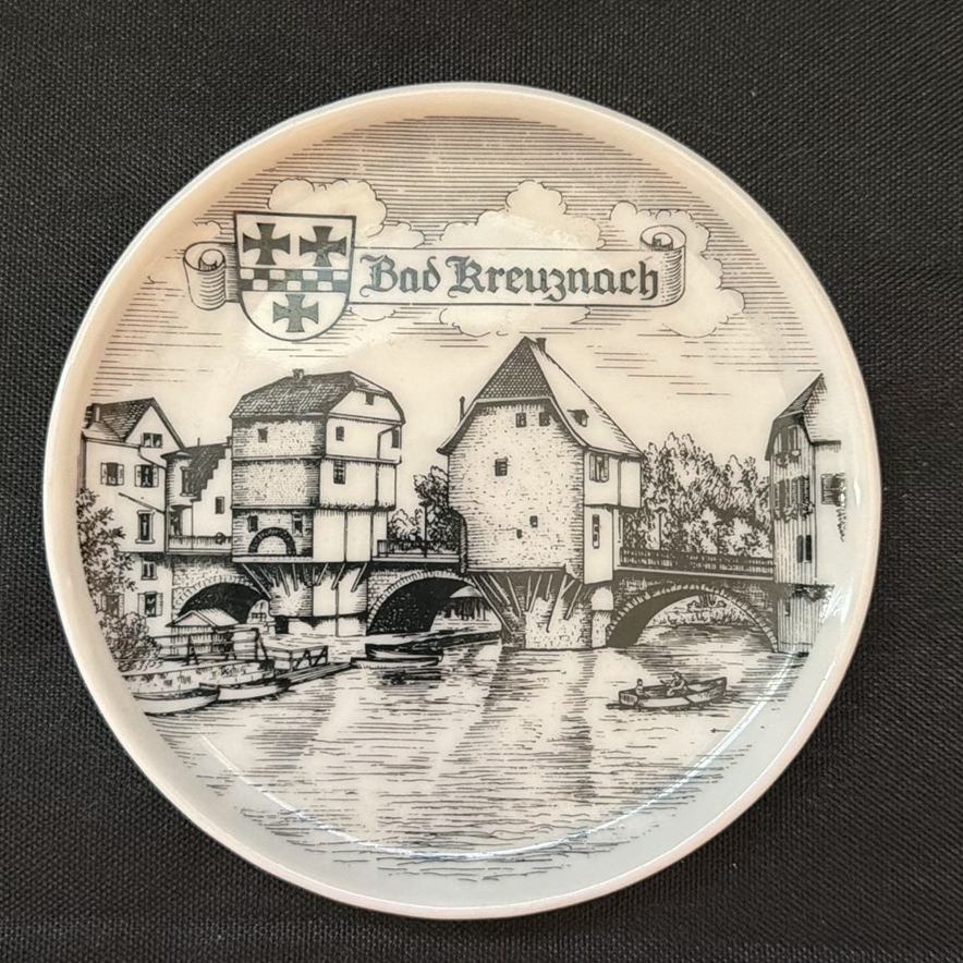 Glass Serving Plate, Wooden Bowl, Ceramic Dish, and Decorative Mask - image 4 of 7