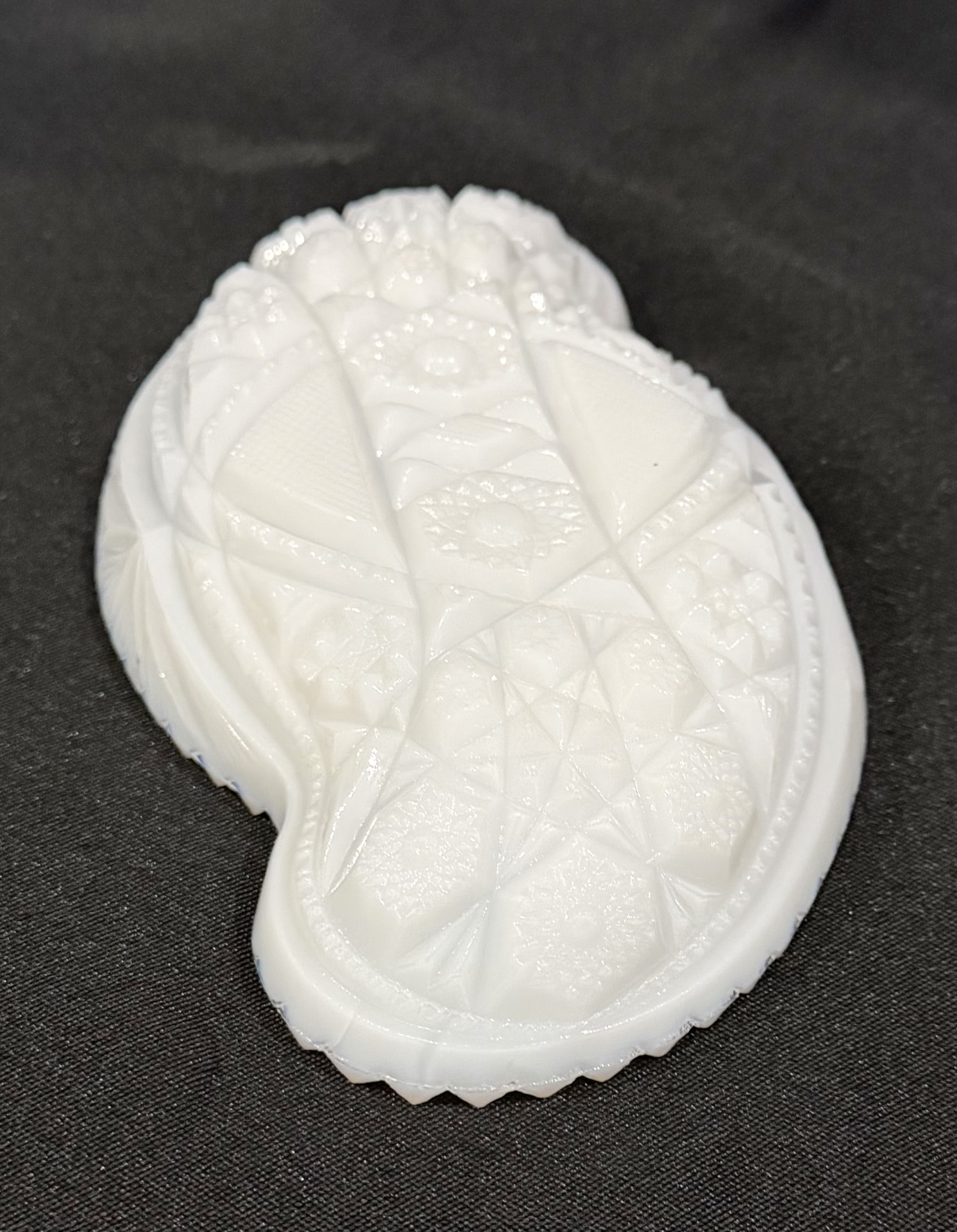 Two White Milk Glass Decorative Dishes - image 4 of 4