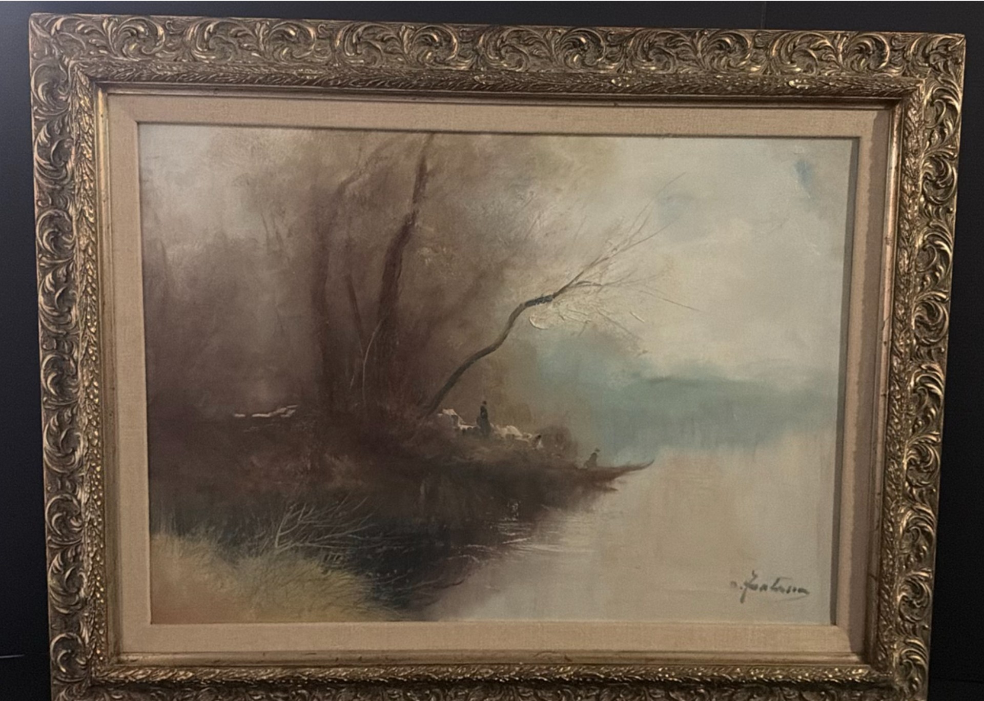 Landscape oil painting by Fontana - image 2 of 7