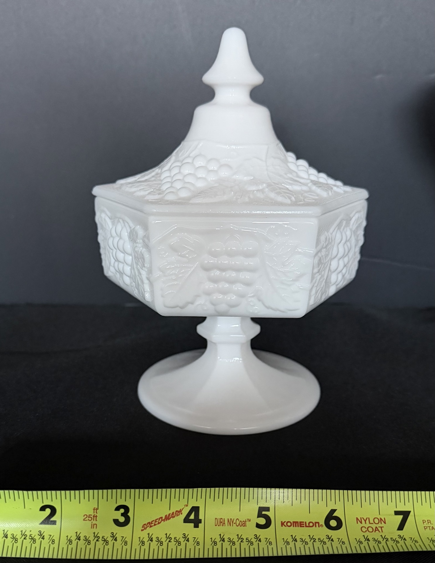 White Milk Glass Pedestal Bowl and Covered Dish - image 2 of 6