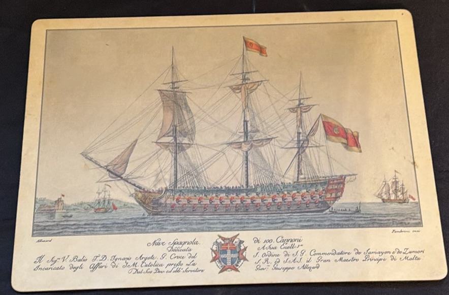 Set of Six Vintage Ship Illustration Placemats - image 8 of 9