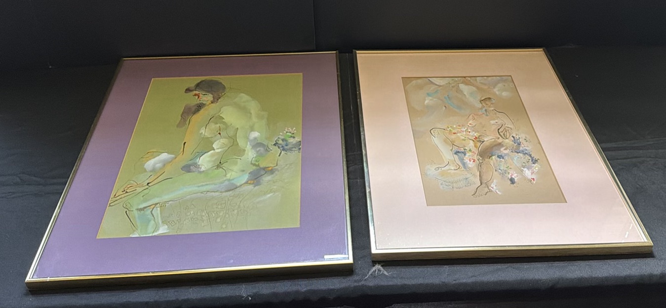Two Framed Figurative Art Prints - image 1 of 3