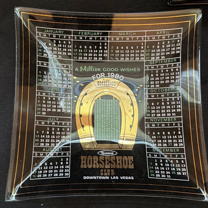 Binion's Horseshoe Club Las Vegas Glass Calendar Dishes - image 5 of 6