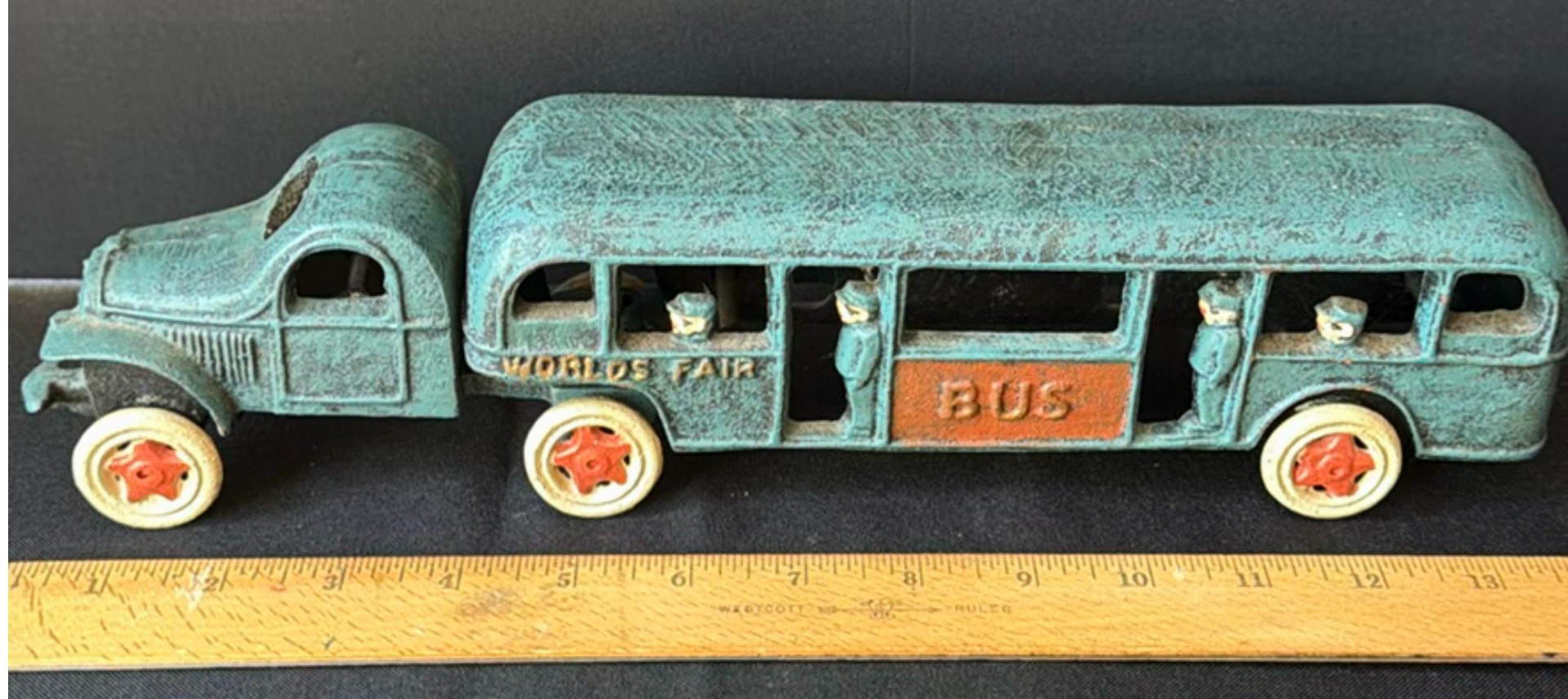 Vintage Kenton Hardware Cast Iron Bus from Word's Fair - image 2 of 4
